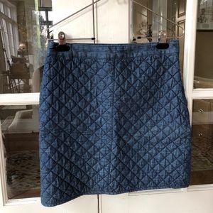 Brooks Brothers denim quilted skirt